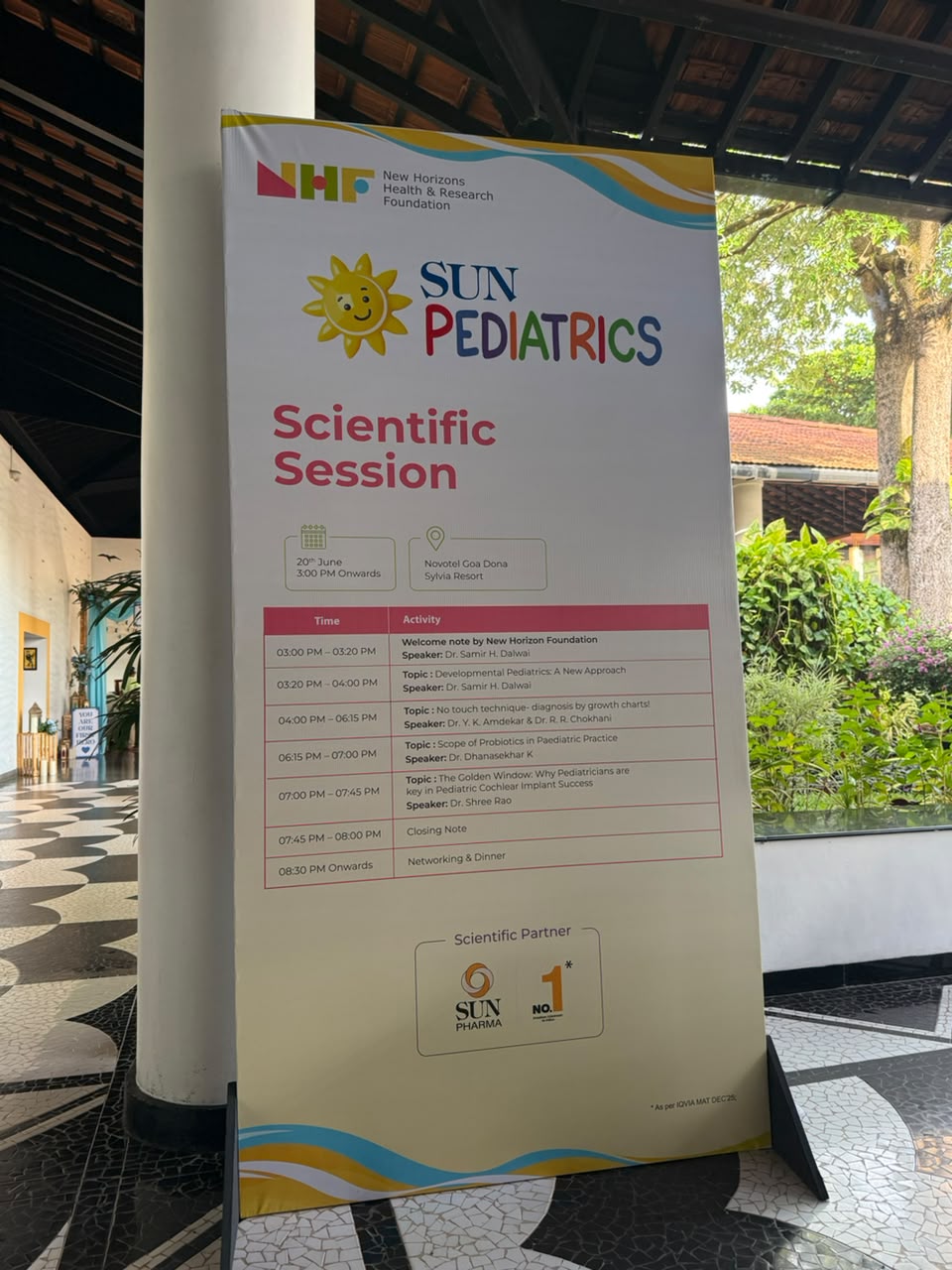 NHF and Sun Pediatrics Scientific Session programme, Novotel Goa Dona Sylvia Resort